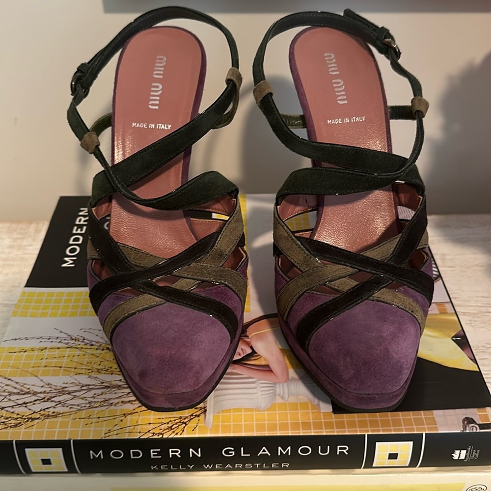 Miu Miu Suede Platform heels